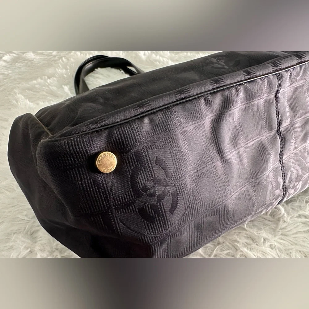 CHANEL Black Travel Line‎ Tote Bag Handbag